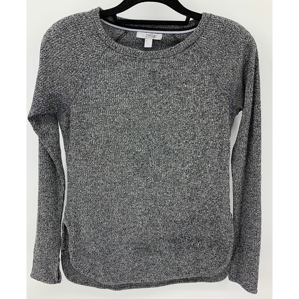 Zella Women's Knit Top Size Small S Backbend Ribbed High Low Hem